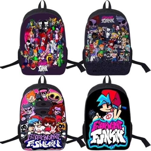 Friday Night Funkin Backpack Children Bag Teen School Bags Student Bookbag Music Rhythm Game Print Rucksack Boy Girl Backpack