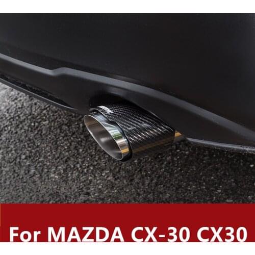 For Mazda CX-30 CX30 Car styling Car accessories Rear Tail pipes trims Tail pipes Decorative stickers frame muffler exhaust pipe