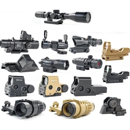 Air Gun Holographic Sight Rifle Pistol Accessories Tactical Flashlight Binoculars M16 Water Bullet Toy Gun M4 Gel Ball Rifle