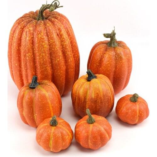 6pcs Ghost Simulation Pumpkin Model Fake Vegetable Halloween DIY Home Pumpkin Halloween Party Artificial Decoration Vegetable