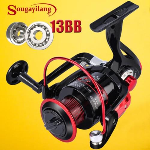 Sougayilang 2000-7000 Spinning Fishing Reel Max Drag 8KG 5.2:1 High Speed 13BB Metal Spool Carp Fishing Reel Sea Fishing