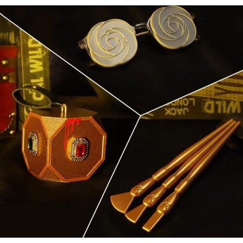 Game Identity V Survivor Edgar Valden Painter Cosplay Prop Rubiks Cube Glasses Paint Brush Golden Ratio Cosplay Accessories