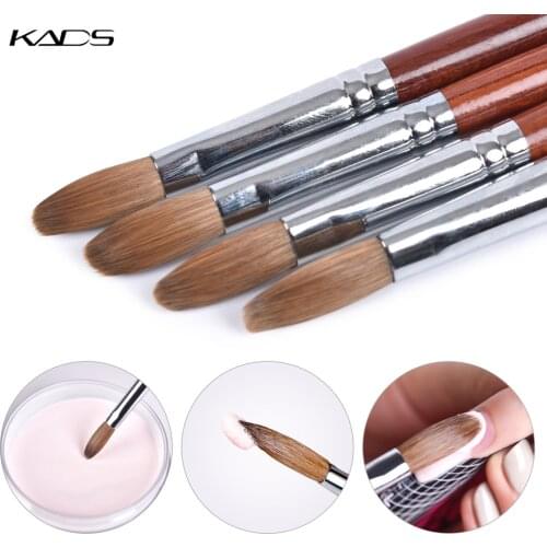 1pcs Kolinsky Acrylic Nail Art Brush with Red Wood Handle Acrylic Brush Gel Builder Pen Kolinsky Sable Manicure UV Gel Brush