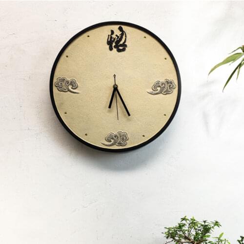 Chinese Style Creativity Silence Wall Clocks Living Room Relief Wall Clocks Simple Retro Reloj Pared Home Fashion Art EK50bgz