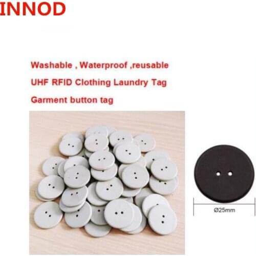 Garment button pps coin waterproof rfid washable uhf Clothing tag passive gen2 epc alien h3 chip UHF RFID Laundry Tag
