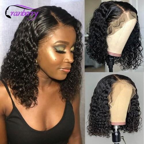 Cranberry Short Curly Human Hair Wigs Blunt Cut Bob Wig Lace Human Hair Wigs Curly Bob Lace Front Wigs Pixie Cut Wig Human Hair