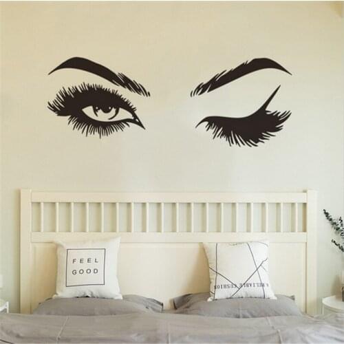 Pretty sexy eyelashes Wall Sticker Girl room living room decoration for home wallpaper Mural Art Decals Sexy stickers