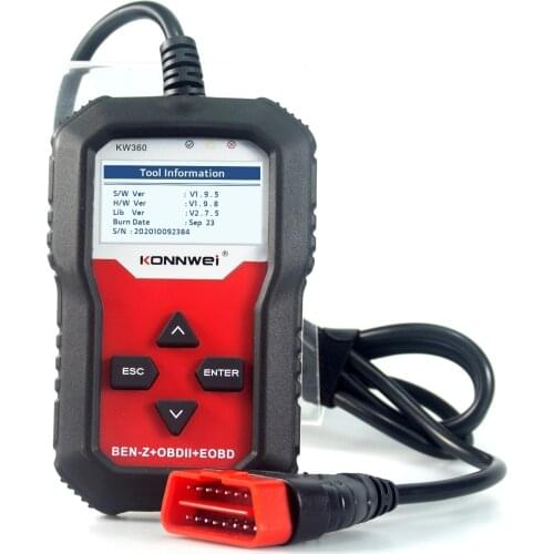 Kw360 fit for Mercedes-Benz full-function full-system vehicle fault scanner trip computer