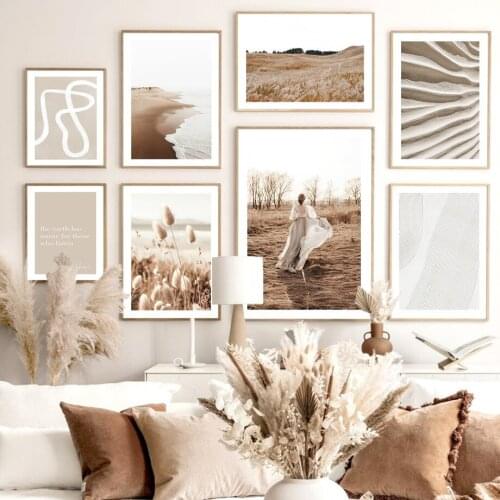 Hot Selling Girl Beach Setaria Decorative Picture Canvas Painting Wall Decoration For Living Room Bedroom Dining Room Home Decor