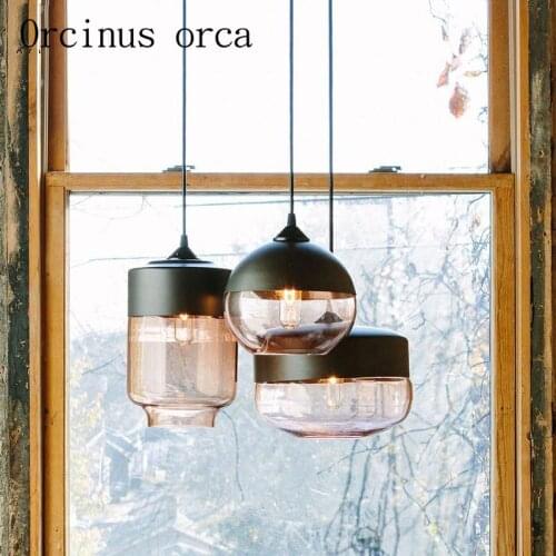 American style, minimalist, creative personality, living room, bedroom, glass chandelier, single head bar, restaurant chandelier