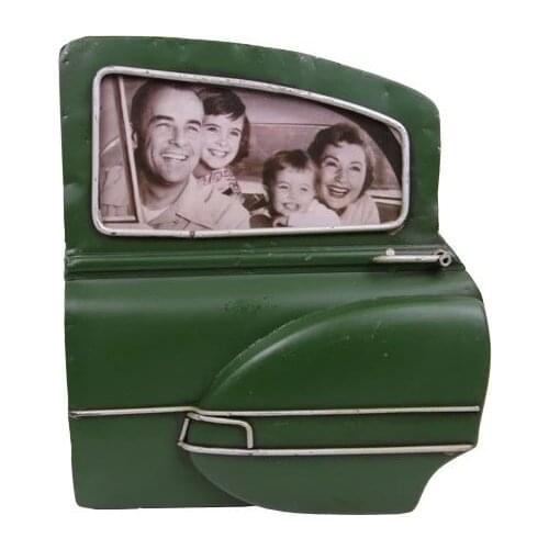 Photo Frame Metal Car Door Decor Vintage Decorative Gift Green Trinket Miniature Nostalgic Handmade Hand Painted Quality Durable