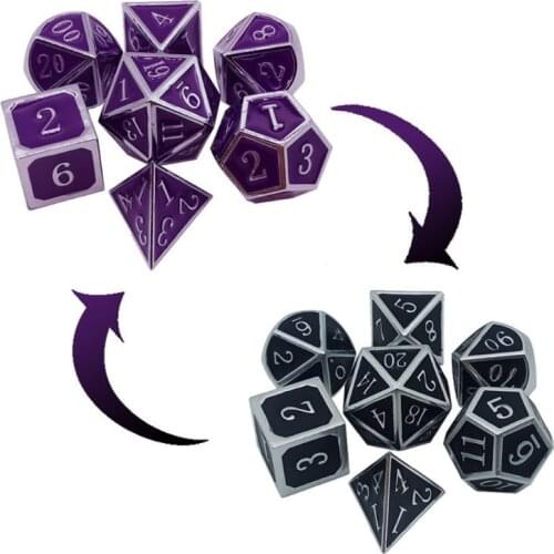 New Temperature Change Dice Metal RPG Board Game Dice D4 D6 D8 D10 D% D12 D20