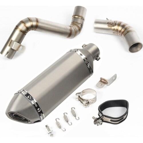Slip on Motorcycle Exhaust Muffler Tip with DB Killer Baffle Mid Link Pipe Sets for KTM 200 390 DUKE 2012-2016 13 14 15 16