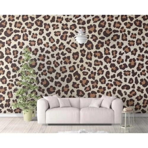 Beibehang Modern fashion wallpaper mural large leopard vector illustration personality background decorative wallpaper