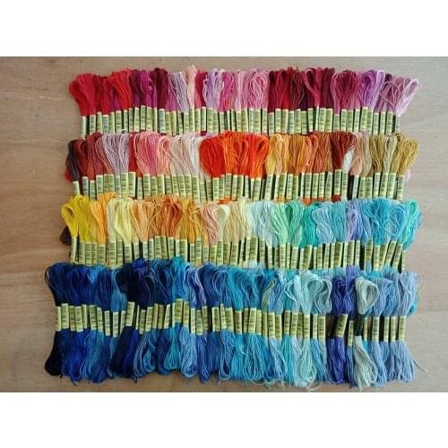 50/100/150/200/250/300/447pcs Different Colors No Repeated Colors Embroidery Floss Cross Stitch Floss Thread