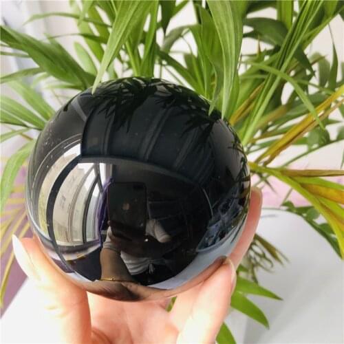 Newest wholesale Natural obsidian balls black crystal ball home decoration accessories circular stone ball wedding photography g