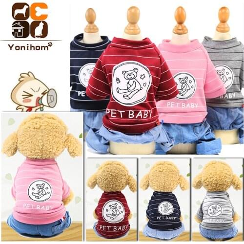 Dog Clothes Cartoon Soft Clothing for Small Dogs Sweater Outfit Cute Pet Clothes for Dog Winter Warm Chihuahua Clothes T-shirt