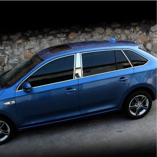 Stainless steel Exterior Window Sill Lid Trims car accessories for skoda rapid spaceback 2013 -2015 2016 2017 2018 Car Styling