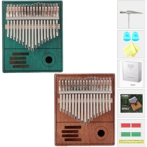 Kalimba Thumb Piano - 17 Keys Portable Musical instrument,Perfect Gift for Kids and Adult Beginners, Finger Piano Made with Wood