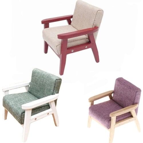 Pretend Play Gift 1/12 dollhouse furniture Sofa Dollhouse Sofa Living Room Furniture dollhouse accessories Toy For Children