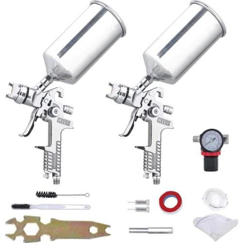 1.4/1.7mm Professional HVLP Air Spray Gun Paint Sprayer 1000ml Gravity Feed Airbrush Kit Car Furniture Painting Spraying Tool