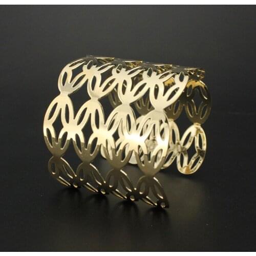 Simple Fashion Women Brief Hollow Out Alloy Bangles European Adjustable Opeaing Bangles Trendy Jewelry For Women Accessories