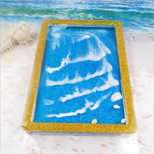 Transparent Silicone Mould Resin Decorative Craft DIY Rectangular tray storage box Mold epoxy resin molds for jewelry