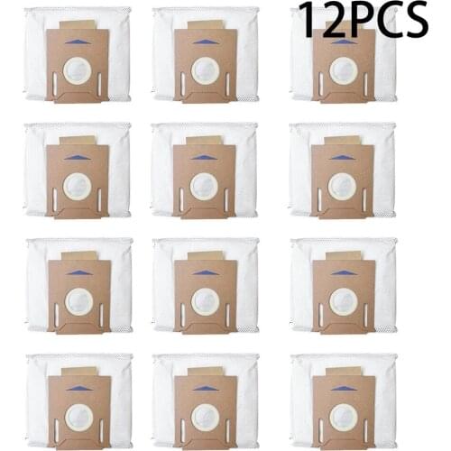 12PCS Dust Bags For ECOVACS DEEBOT OZMO T8 T8AIVI T9 T9 AIVI Robot Vacuum Cleaner High Capacity Leakproof Dust Bag Accessories