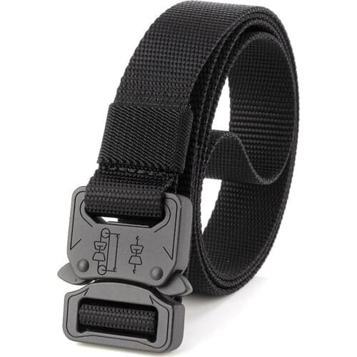 Military Canvas Belt Men Tactical Designer 2.5CM Width Army Belts For Jeans Pants Nylon Belt Black Metal Buckle Thin Waist Belt