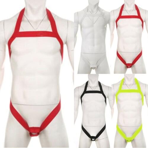Sexy Men Stretch Band Belt Chest Waist Full Body Straps Harness Gay Clubwear New Sexy Men Stretch Muscles Band Belt Chest Waist