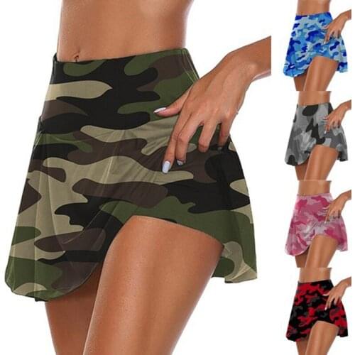 Shorts Women Running Skirt Safety Knickers Yoga Shorts Summer Fitness Elastic Waist Loose Printed Oversize Female Sports Short