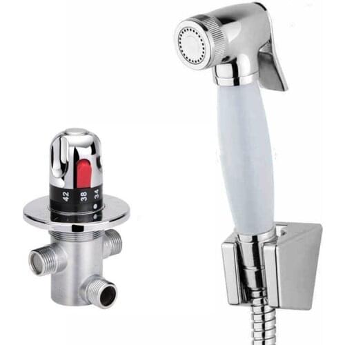 Thermostatic Portable Toilet Hand Bidet Spray 2020 New Arrival Luxurious Solid Brass Shattaf Handheld Muslim Shower