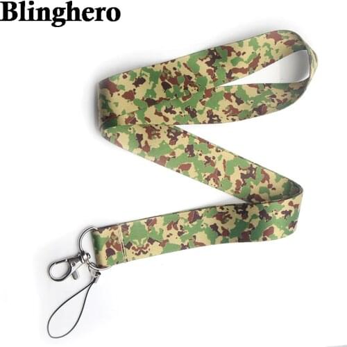 V23 Camouflage Army Green Lanyard for keys ID Card Mobile Phone Straps USB Badge holder DIY Neck Strap Hang Rope Lariat Lanyards