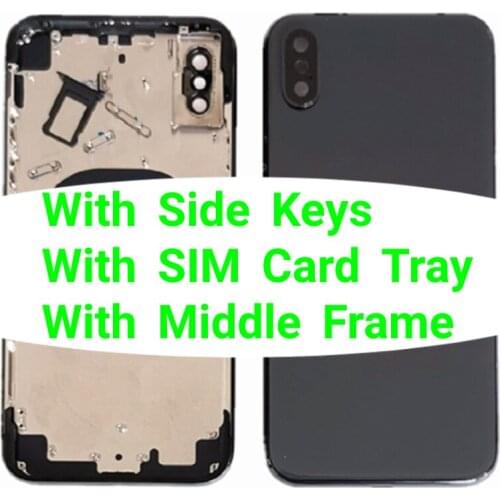 Back Housing For iPhone X XS MAX 11 11pro Housing Battery Cover Door Rear Chassis Frame Back Cover