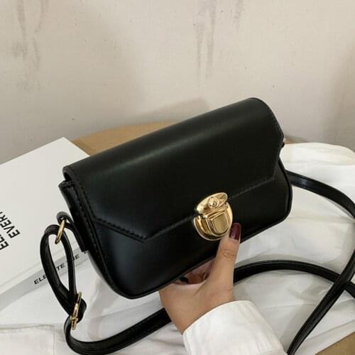 Vintage Small Crossbody Bags for Women 2020 Designer Luxury Leather Female Shoulder Bag Solid Color Ladies Purses and Handbags
