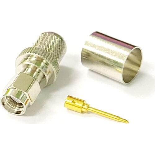 1PC New RF SMA Male Coax Connector Crimp For LMR400 RG8 Cable Wire Connector fast ship