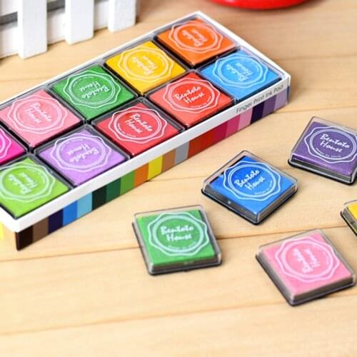 20 Colors DIY Scrapbooking Vintage Crafts Ink pad Colorful Inkpad Stamps Sealing Decoration Stamp Colorful Cartoon Ink pad