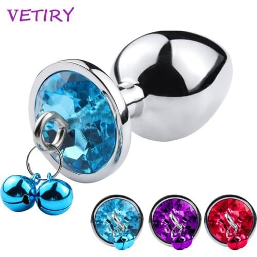 VETIRY Metal Anal Plug Crystal Jewelry Butt Plug Ana Sex Toys for Women Men Smooth Touch Anal Stimulation No Vibrator
