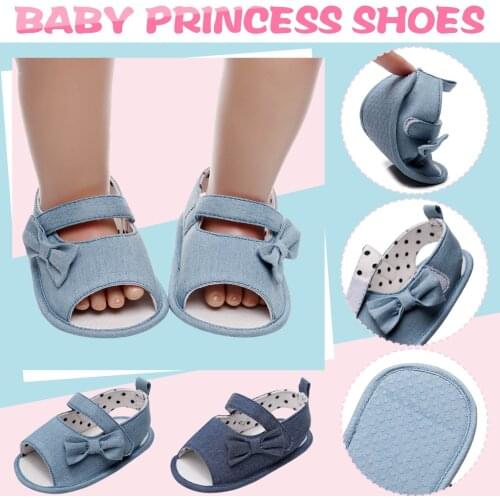 @ Solid Color Canvas Sandals Toddler Infant Kids Baby Girls Bow First Walkers Leisure Shoes Open Toe Sandals Sandalia Infantil