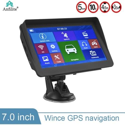 7" Spain Car truck vehicle GPS NavigatIon 800Mhz FM DDR3 128M 4GB FM 800HZ OS CE6.0 navitel/espanol/Europe/USA/spanish navigator