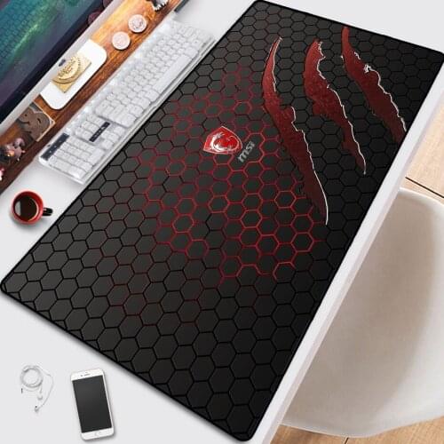MSI Mouse Pad Large XXL Gamer Anti-slip Rubber Pad Gaming Mouse pad to Keyboard mouse pad office desk mat laptop mouse pad gift