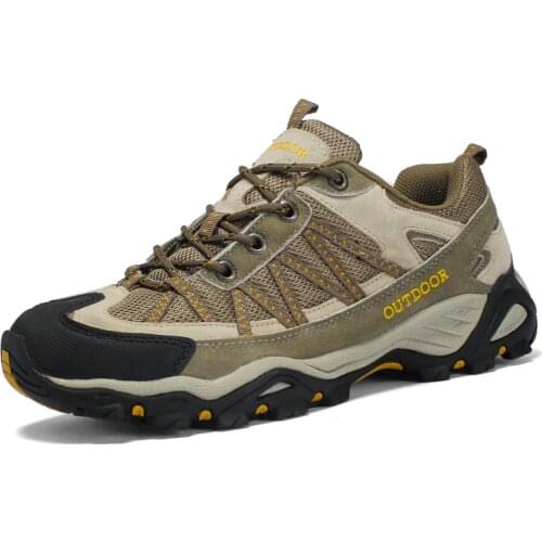 Outdoor Lover Trekking Shoes Men Waterproof Hiking Shoes Mountain Boots Genuine Leather Woodland Hunting Tactical Shoes