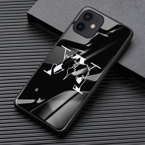 Hunter x hunter Tempered Glass Case For iPhone 11 12 mini PRO MAX SE 2020 6 6s 7 8 Plus X XR XS japan anime cover