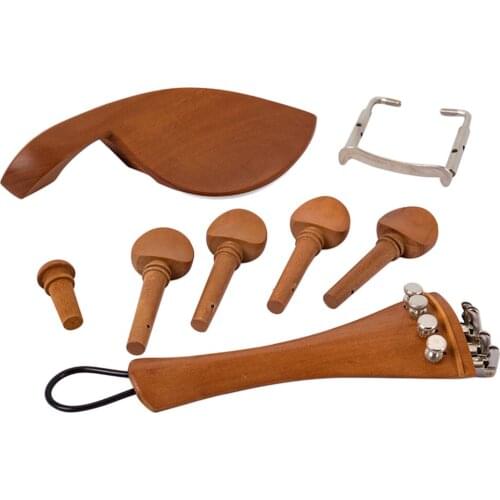 Jujube Wood Violin Music DIY Parts Chinrest Pins Unit Accessories Full Set