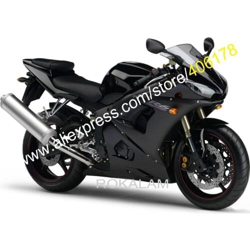 Cheap Injection For Yamaha YZF-600 R6 05 YZF-R6 YZFR6 2005 All Black Bodywork Motorbike Fairings (Injection Molding)