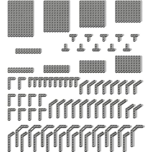 DIY Educational high-tech Parts Hole Beam Parts toy For Standard Building Block Brands - Dark Grey/Blue/Yellow/Red/Black/Orange