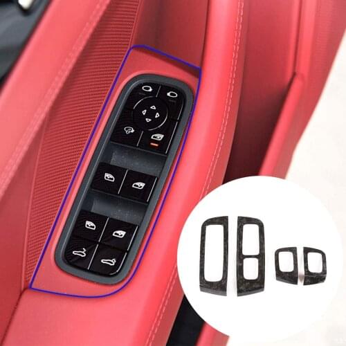 For Porsche 2017-2021 Panamera carbon fiber window switch decoration