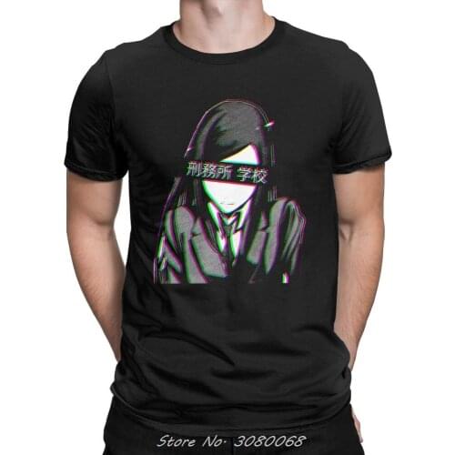 Men Prison School Sad Japanese T Shirts Aesthetic Loli Cute Sexy T-shirt Fashion Short Sleeves Clothes Summer Cotton Tees Shirt