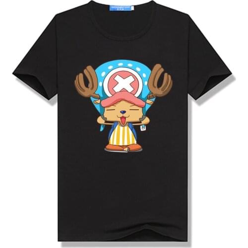 Japanese Anime One Piece Chopper 3D Print 100% polyester fiber T-Shirt Summer Short Sleeved O Neck T Shirt Large Size Tees