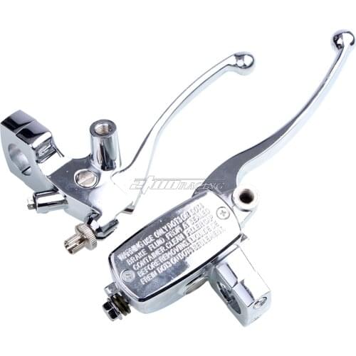 1in Brake Master Cylinder & Clutch Set Chrome for Honda Shadow VTX1800 Kawasaki Vulcan Yamaha Road Star Suzuki (Left + Right)